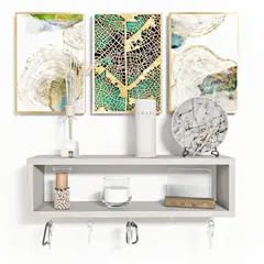 GENERICO - Porta Llaves P-10 Repisa Flotante Rectangular Moderna Chantilli