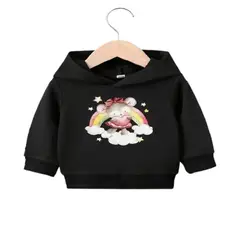 100 - Sueter Negro de Bebe con Ratona