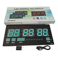 GENERICO - Reloj de pared reloj Digital Inteligente 45cm verde En Español