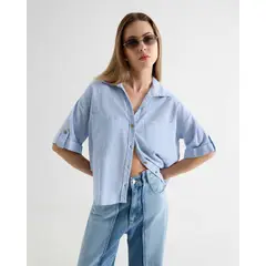 SEVEN SEVEN - Blusa Para Mujer Manga Corta Color Azul Marca #28124075