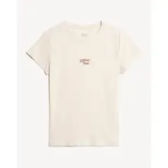SEVEN SEVEN - Camiseta Para Mujer Manga Corta Cuello Redondo Color Crudo Marca #28096374