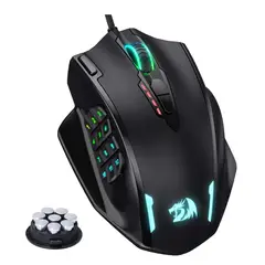REDRAGON - Mouse Raton Mmo 18 Botones 12400dpi Rgb Impact M908