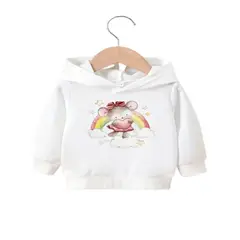100 - Sueter Blanco de Bebe con Ratona