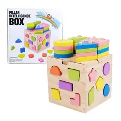 GENERICO - Juego Madera Cubo Didactico Caja Multifuncional Montessori
