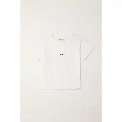 TENNIS - Camiseta básica estampada blanca para niña