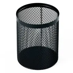 REJIPLAS - Basurera pequeña malla pintado negro
