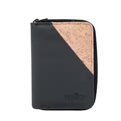 TOTTO - Billetera Cork Gris pequeña