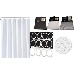 MAZUGI - Cortinas Baño Ducha 100% Impermeable Huecos 12 Aros