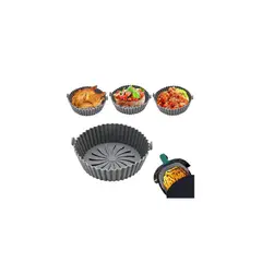 SKY - Canastilla Silicona Olla Freidora Air Fryer Reutilizable Color Gris