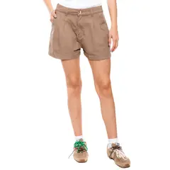 COLOR BLUE - Shorts Con Pinzas Delanteras