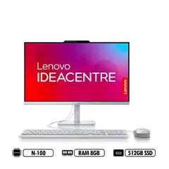LENOVO - AIO 238 FHD A100 INTEL N100 RAM 8GB DDR5 512GB SSD BLANCO