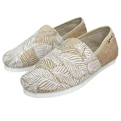 XIAN SHOES - Alpargata clasica mujer hojas miel 25