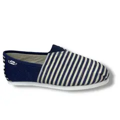 XIAN SHOES - Alpargata clasica mujer rayas nuevas azul 25