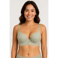 LILI PINK - Brasier gold estilo 3/4 en encaje copa "b"