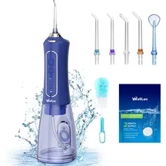 GENERICO - Irrigador Bucal con Kit de Limpieza WellLeo - Azul