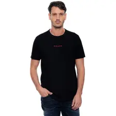 COLOR BLUE - Camiseta Manga Corta Con Estampado En Frente