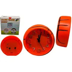 MAZUGI - Reloj De Mesa Naranja Despertador Balón de Baloncesto Unisex