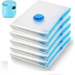 GENERICO - Set 5 Bolsas empaque al vacío 70x50 Bomba Eléctrica