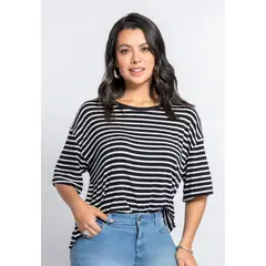 MARKETING PERSONAL - Camiseta Mujer Blanco-Negro Mp 110852