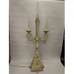 GENERICO - Lampara De Pie O Mesa Italy Estilo Candelabro En Marmolina