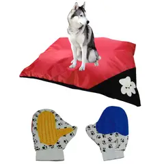 HALLY PET - Colchon Colmena Lavable Mas Guante Rojo