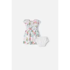 LITTLEMIC - Vestido de multicolor con panty para bebé niña