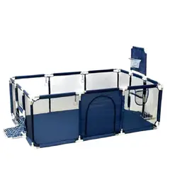GENERICO - Corral Juegos Niños 180cm X 126cm Cesta Arcos Futbol Pelotas