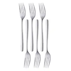 TRIPLE CLEAN - Set De 6 Tenedores Acero Inoxidable Mesa Acero 410