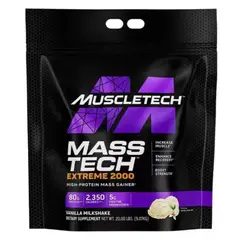 MUSCLETECH - Proteina Mass Tech - Crecimiento muscular Extreme 2000 20lb - Vainilla