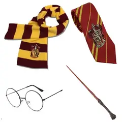 GENERICO - Kit Accesorios Harry Potter Varita Corbata Gafas Y Bufanda