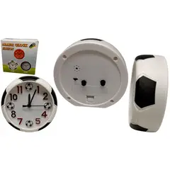 MAZUGI - Reloj De Mesa Soccer Despertador Balón De Futbol Unisex Negro