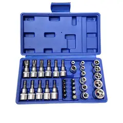 COPAPEL - Juego De Copas Torx 34 piezas 1/4" y 3/8"