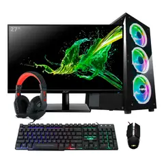 AMD - Kit Gamer Completo Ryzen 5 5600G + RGB + SSD + Monitor 27"