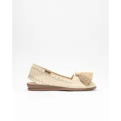 GENERICO - Alpargata tejida Beige Pompom para mujer PIAMIA
