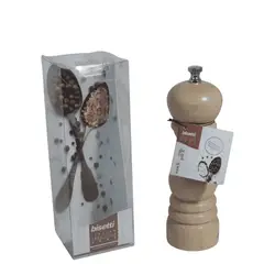 GENERICO - Salero Bisetti Roma de madera de haya 19 cm
