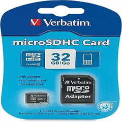 VERBATIM - MEMORIA MICRO SD 32GB CLASE 4 CON ADAPTADOR