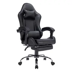 GENERICO - Silla de Escritorio Gamer Giratoria con masajeador Matrix Negro