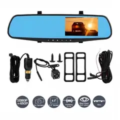 GENERICO - Espejo retrovisor doble cámara pantalla full HD - carro