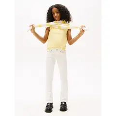 TOMMY HILFIGER - Polo amarillo sin mangas con cuello ribeteado