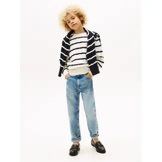 TOMMY HILFIGER - Saco De Rayas Tejido de Punto Trenzado Para Niño