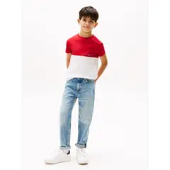 TOMMY HILFIGER - Camiseta de cuello redondo color block