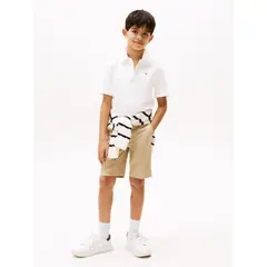 TOMMY HILFIGER - Camisa blanca Oxford de manga corta