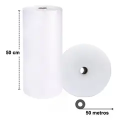 GENERICO - Rollo de Papel burbuja Plástico de 50 cm x 50 metros