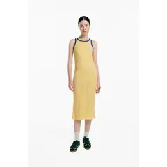 MAGLIONE - Vestido Midi Mujer Cuello Redondo Sin Mangas