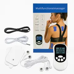GENERICO - Masajeador Eléctrico de Pulso Multifuncional Digital Portátil y Recargable