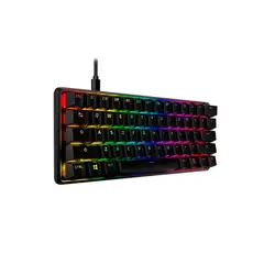 HYPERX - Teclado gamer inglés US color negro con luz RGB