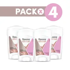REXONA - Pack 4 Desodorantes Clinical Mujer Crema 48gr