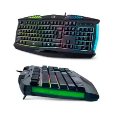 GENIUS - Teclado gamer Gx, Iluminación led con 7 colores