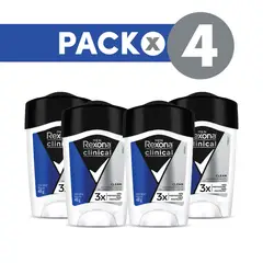 REXONA - Pack 4 Desodorantes Clinical Hombre Crema 48gr