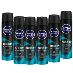 NIVEA - Men Desodorante Hombre Deep Beat Spray 150ml x6